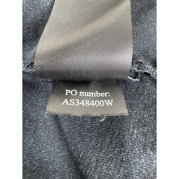 AllSaints Gigi Tee Womens Size 10 Black Washed Cotton Drawstring V Neck Top - Picture 13 of 13